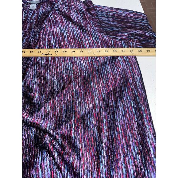Catherine’s Open Front Cardigan Multicolor Purple Blue Textured Lightweight 3X - Picture 6 of 7